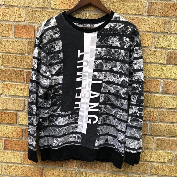 Helmut Lang Big Logo Gradient Crewneck Sweater Medium - Picture 1 of 5